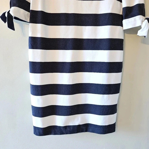 Lauren Ralph Lauren Striped Quarter Sleeve Mini Black and White Casual Dress XS - Picture 5 of 11